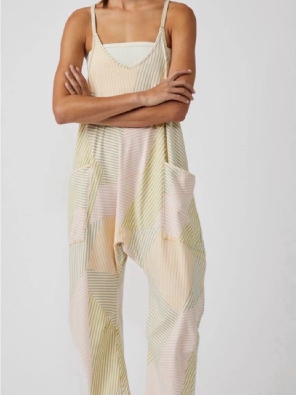 Free People Hot Shot Striped Printed Onesie Size Small New With Tags RARE